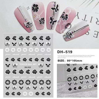 Sticker & Decal dán móng tay hình hoa ,lá, sticker nail