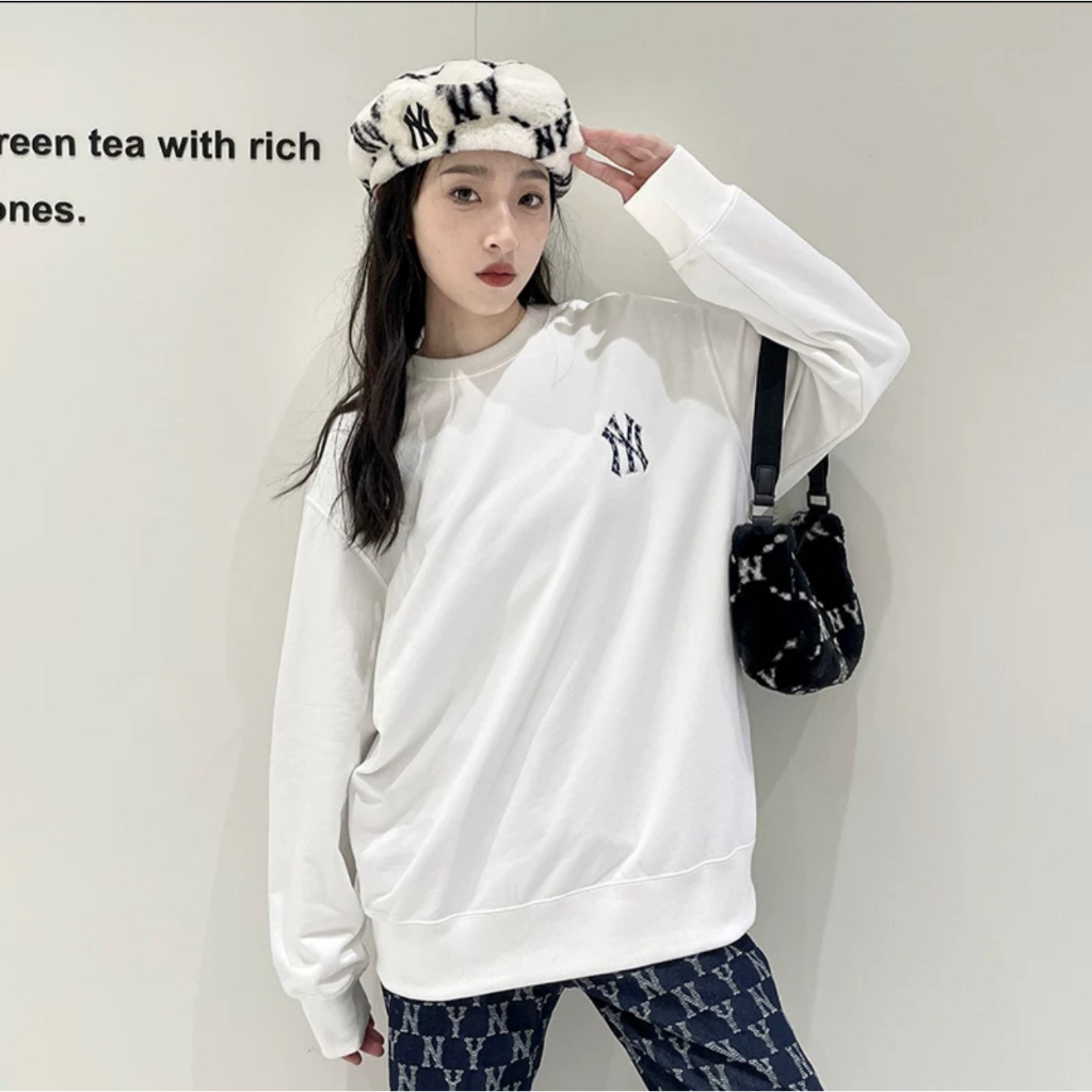 Áo Sweater MLB NY Chính Hãng Cao Cấp Nam Nữ Cao Cấp Unisex, Áo swt MLB New York nam nữ form rộng  gem_store