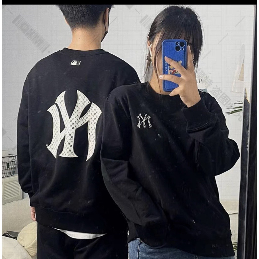 Áo Sweater MLB NY Chính Hãng Cao Cấp Nam Nữ Cao Cấp Unisex, Áo swt MLB New York nam nữ form rộng  gem_store