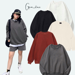 Áo Sweater Trơn  Chính Hãng Khoác Nỉ Cao Cấp Unisex, Áo swt Trơn Nam Nữ Form Rộng Siêu hót siêu xịn xò Gem_store