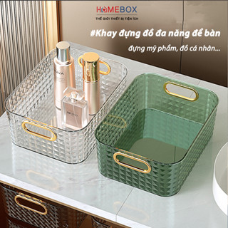 Khay Đựng Đồ Mĩ Phẩm Đồ Trang Điểm Để Bàn Đa Năng, Khay Lưu Trữ Đồ Trang Điểm Để Dầu Gội Trang Sức