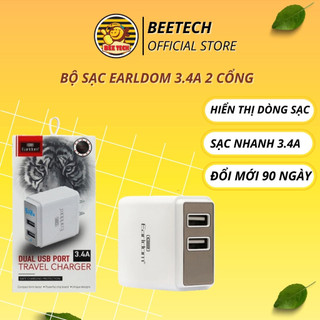 Bộ Sạc 2 cổng Earldom ES -193, Sạc nhanh 3.4A có màn hình hiển thị dòng sạc - Beetech