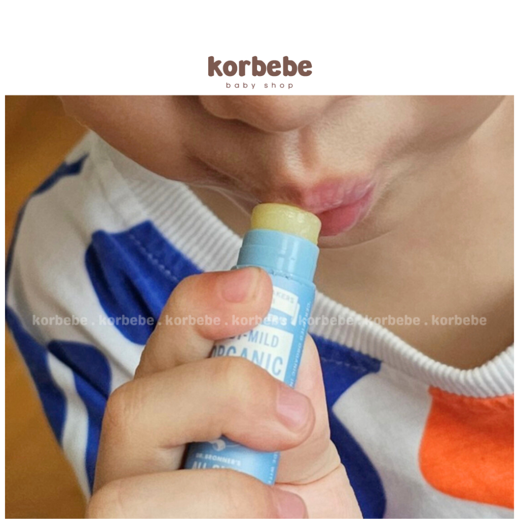 Son dưỡng môi hữu cơ lành tính cho bé Dr.Bronner’s Organic Lip Balm Hàn Quốc