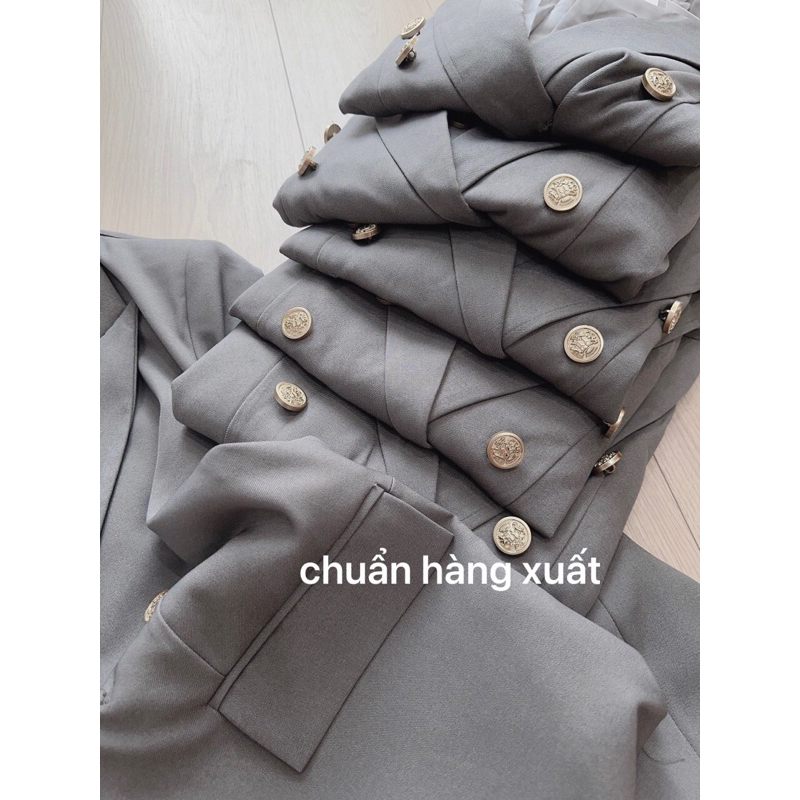 ÁO VEST GHI KHUY ĐỒNG