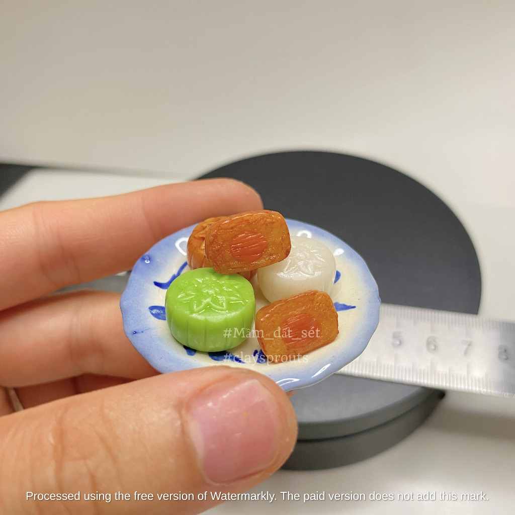 Mô hình bánh trung thu mini cho nhà búp bê