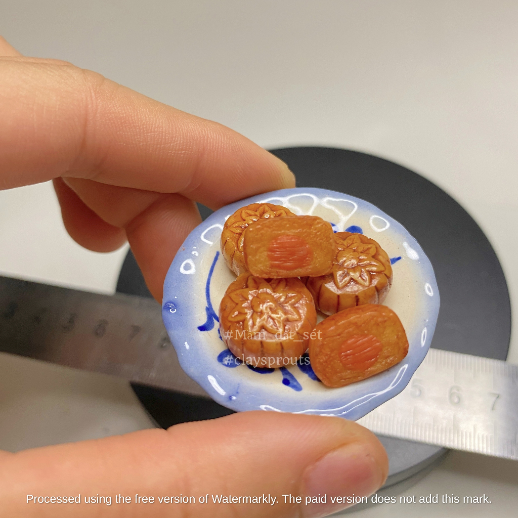 Mô hình bánh trung thu mini cho nhà búp bê