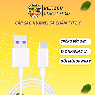 Cáp sạc nhanh 5A Huawei , Dây sạc chính hãng chân Type C lõi tím cho mọi loại điện thoại - Beetech