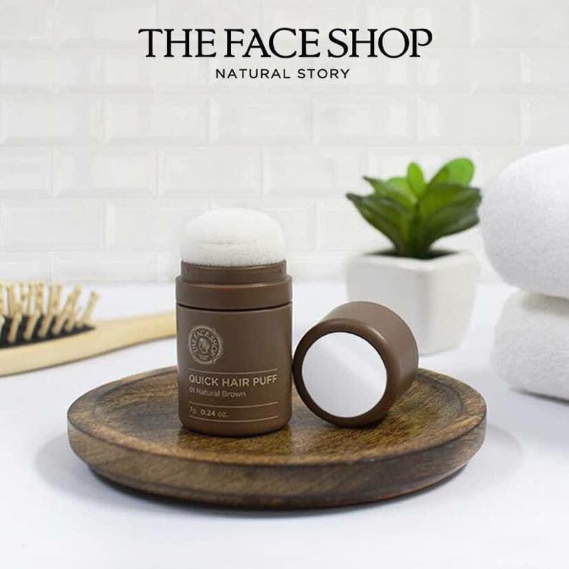 Phấn che khuyết điểm tóc THE FACE SHOP Quick Hảit Puff che tóc thưa mỏng, hói.