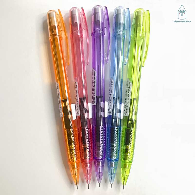 Bút chì kim bấm cạnh Pentel Techniclick màu trong cỡ ngòi 0.5mm