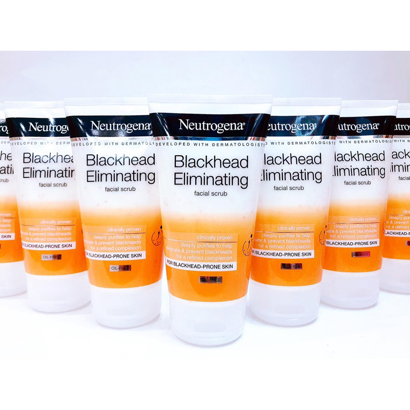 Sữa rửa mặt tẩy da chết Neutrogena Blackhead Eliminating Facial Scrub 150ml Úc - hỗ trợ giảm mụn đầu đen