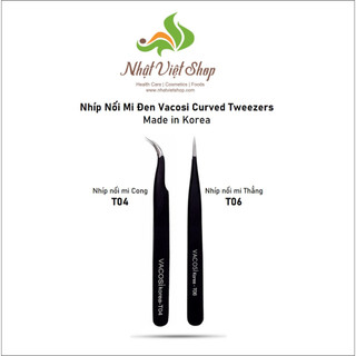 Nhíp Nối Mi Đen Vacosi Curved Tweezers