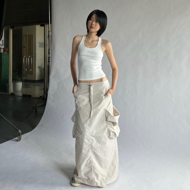 CHÂN VÁY DÀI CARGO LONG SKIRT POWROFFICIAL