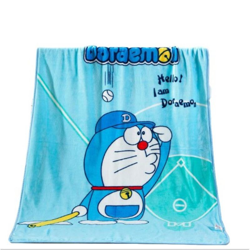 Chăn lông tuyết in hình 2 mặt cho bé 100*140cm Mềm cho bé đi học, chăn văn phòng