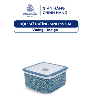 Hộp Cơm, Đựng Thực Phẩm Giữ Nhiệt Sứ Dưỡng Sinh Minh Long - 15 cm - Indigo