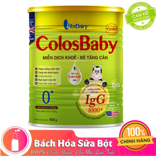 Sữa Bột Vitadairy Colosbaby Gold 0+ 400g hỗ trợ tăng cân, tăng cường miễn dịch cho bé