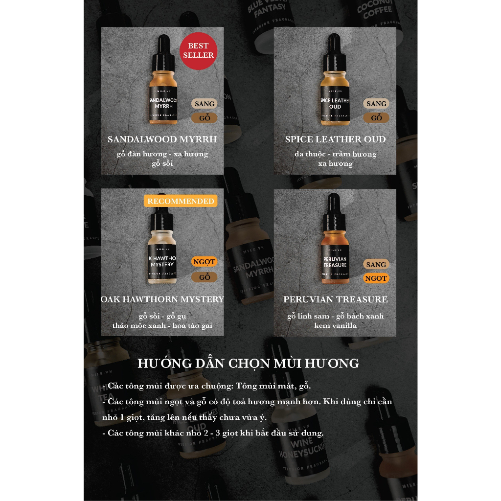 Kẹp gió điều hòa xe hơi tỏa hương khử mùi Mile - Chiết xuất thiên nhiên, chất lượng cao