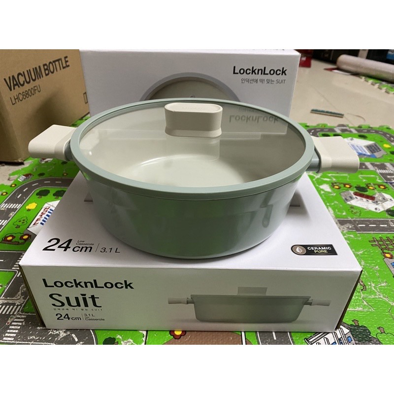 NỒI SUIT CSU1242MIT 24CM THÀNH THẤP  - Hàng chính hãng LocknLock