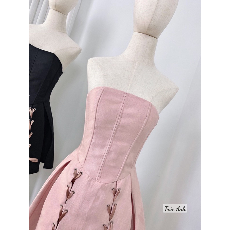 Váy tafta cúp ngực đan dây siêu xinh cho các nàng diện đi chơi phong cách Hàn Quốc.