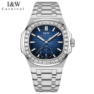 Đồng hồ nam chính hãng I&W Carnival IW735 IW735G 735 735G máy cơ Seiko mặt kính sapphire nguyên khối