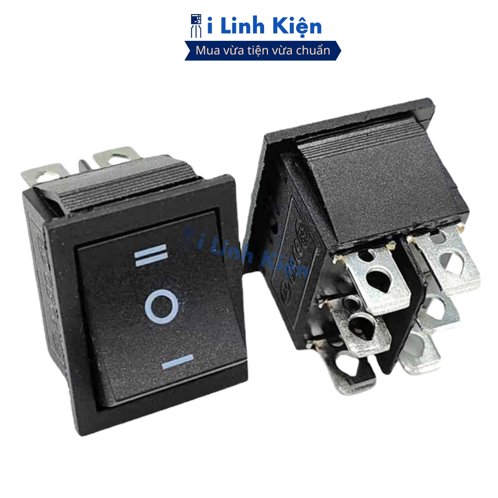 Công tắc bập bênh 6 chân XL601-106 250V 6A 3 chế độ màu đen chất lượng cao ilinhkien.