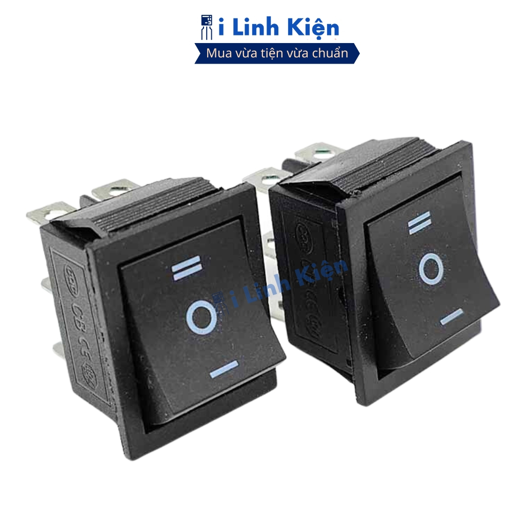 Công tắc bập bênh 6 chân XL601-106 250V 6A 3 chế độ màu đen chất lượng cao ilinhkien.