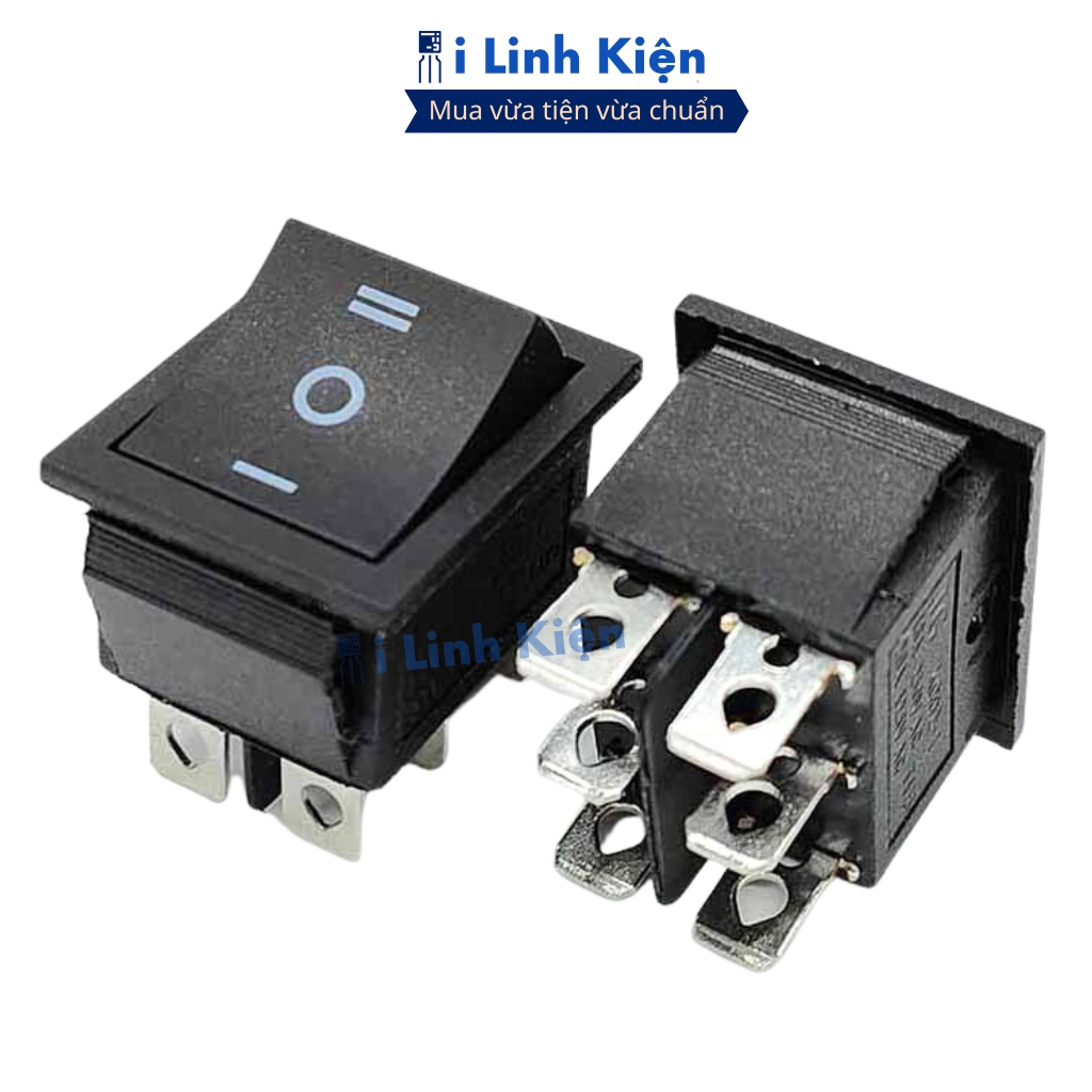 Công tắc bập bênh 6 chân XL601-106 250V 6A 3 chế độ màu đen chất lượng cao ilinhkien.