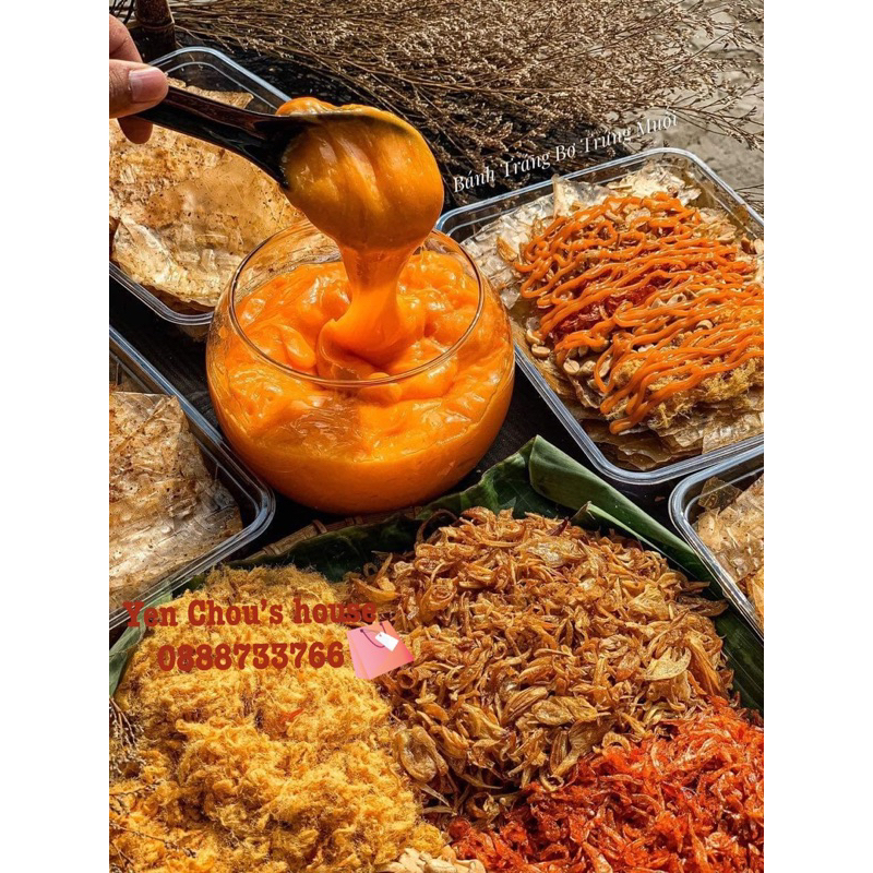 Bánh tráng bơ trứng muối