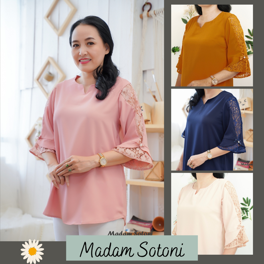 Madam Sotoni - Thời trang trung niên - Áo kiểu nữ trung niên - HNHR1