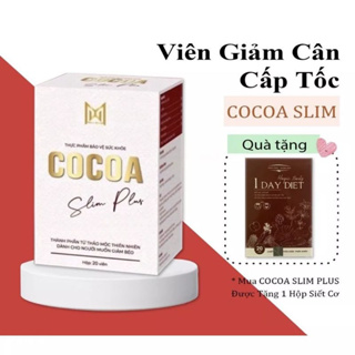 Giảm cân COCOA SLIM PLUS CHÍNH HÃNG - Dạng Lọ Mẫu mới nhất - Tặng Siết Eo