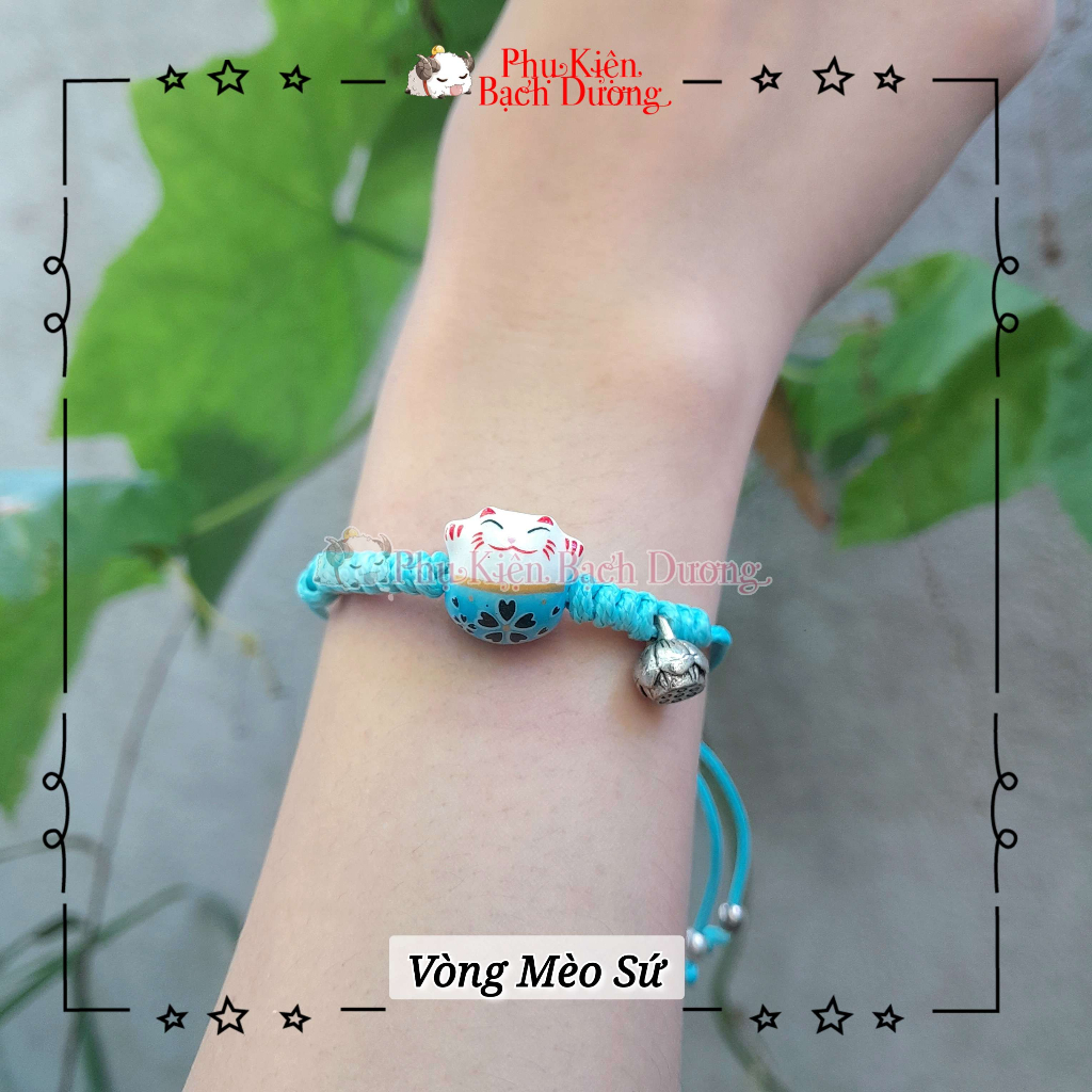 Tết 2024, Vòng Tay charm Mèo may mắn, có sẵn, quà lì xì xịn.