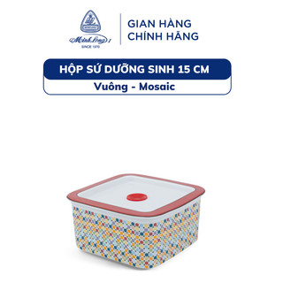 Hộp Cơm, Đựng Thực Phẩm Giữ Nhiệt Sứ Dưỡng Sinh Minh Long - 15 cm - Mosaic
