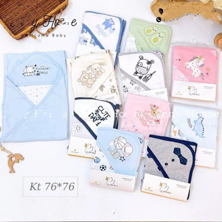 Chăn ủ cotton 2 lớp Little Duck cho bé 76x76cm - Mẫu mới