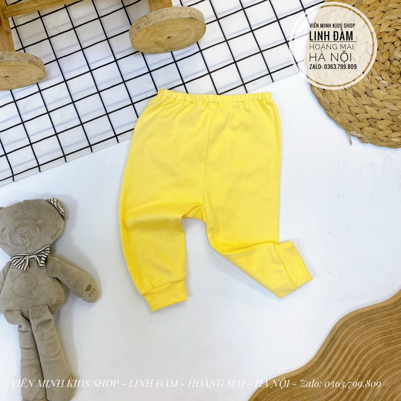 LULLABY Quần dài cho bé trai bé gái hãng Lullaby đáp đũng bo gấu