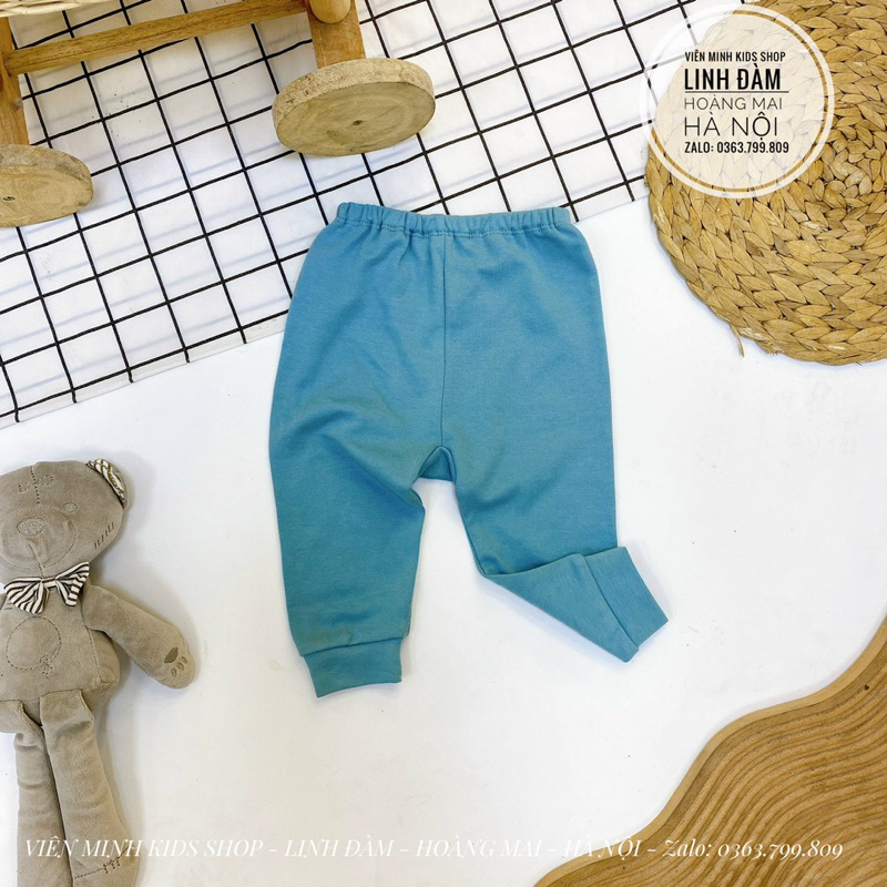 LULLABY Quần dài cho bé trai bé gái hãng Lullaby đáp đũng bo gấu