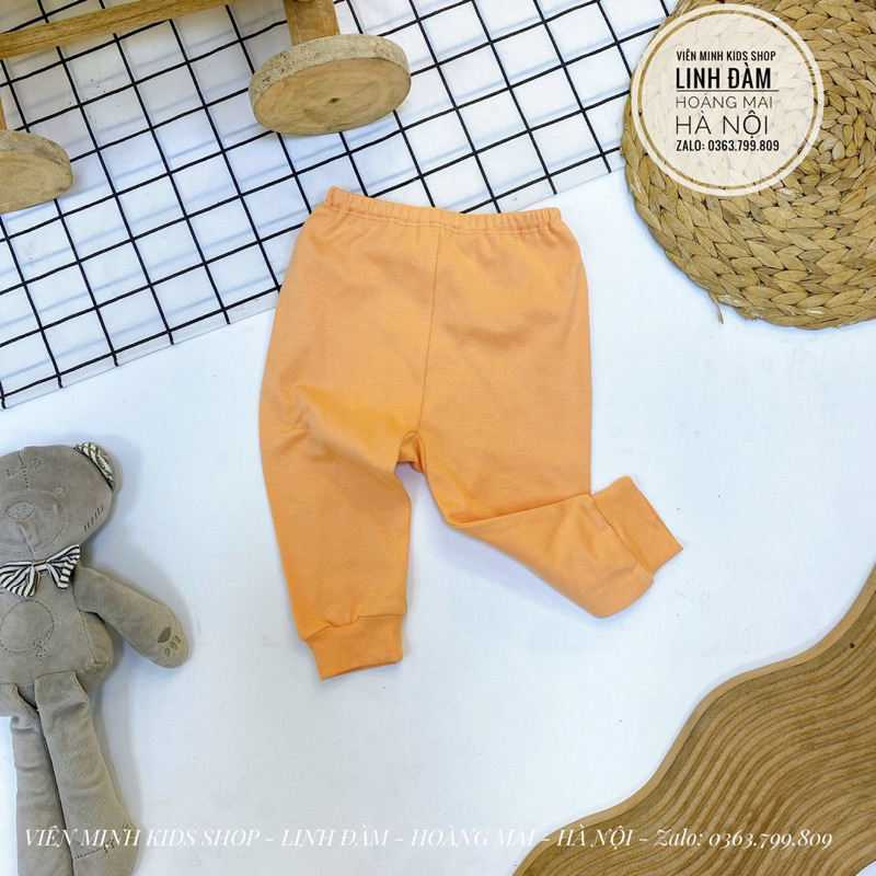 LULLABY Quần dài cho bé trai bé gái hãng Lullaby đáp đũng bo gấu