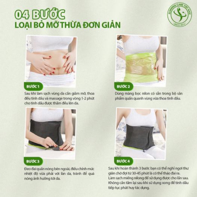 Nilon xanh ủ nóng giảm mỡ bụng slimming body