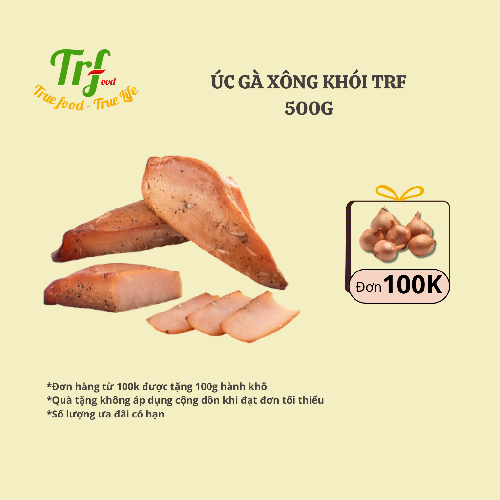 Lườn ức gà xông khói TRF 500g