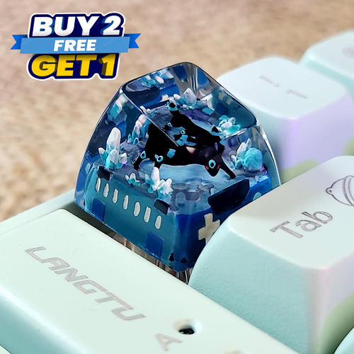 Mimikyu keycap , pokemon keycap , keycap artisan , nút bàn phím cơ SA, anime keycap