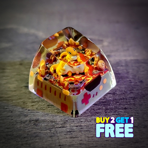 Charmander keycap , pokemon keycap , resin keycap , nút bàn phím cơ