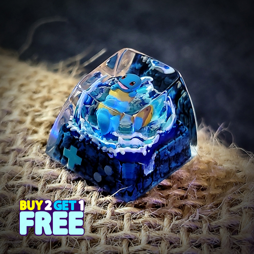 Squirtle keycap , pokemon keycap , nút bàn phím cơ pokemon , keycap resin