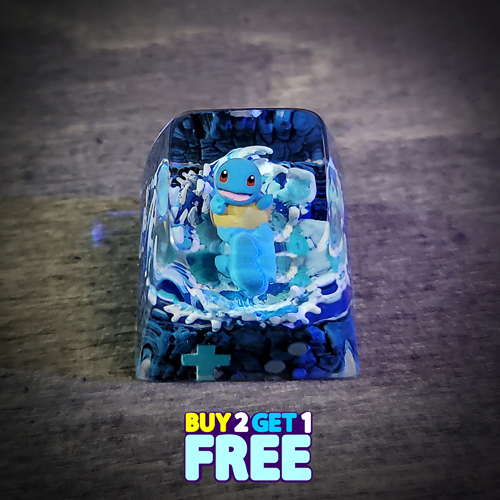 Squirtle keycap , pokemon keycap , nút bàn phím cơ pokemon , keycap resin