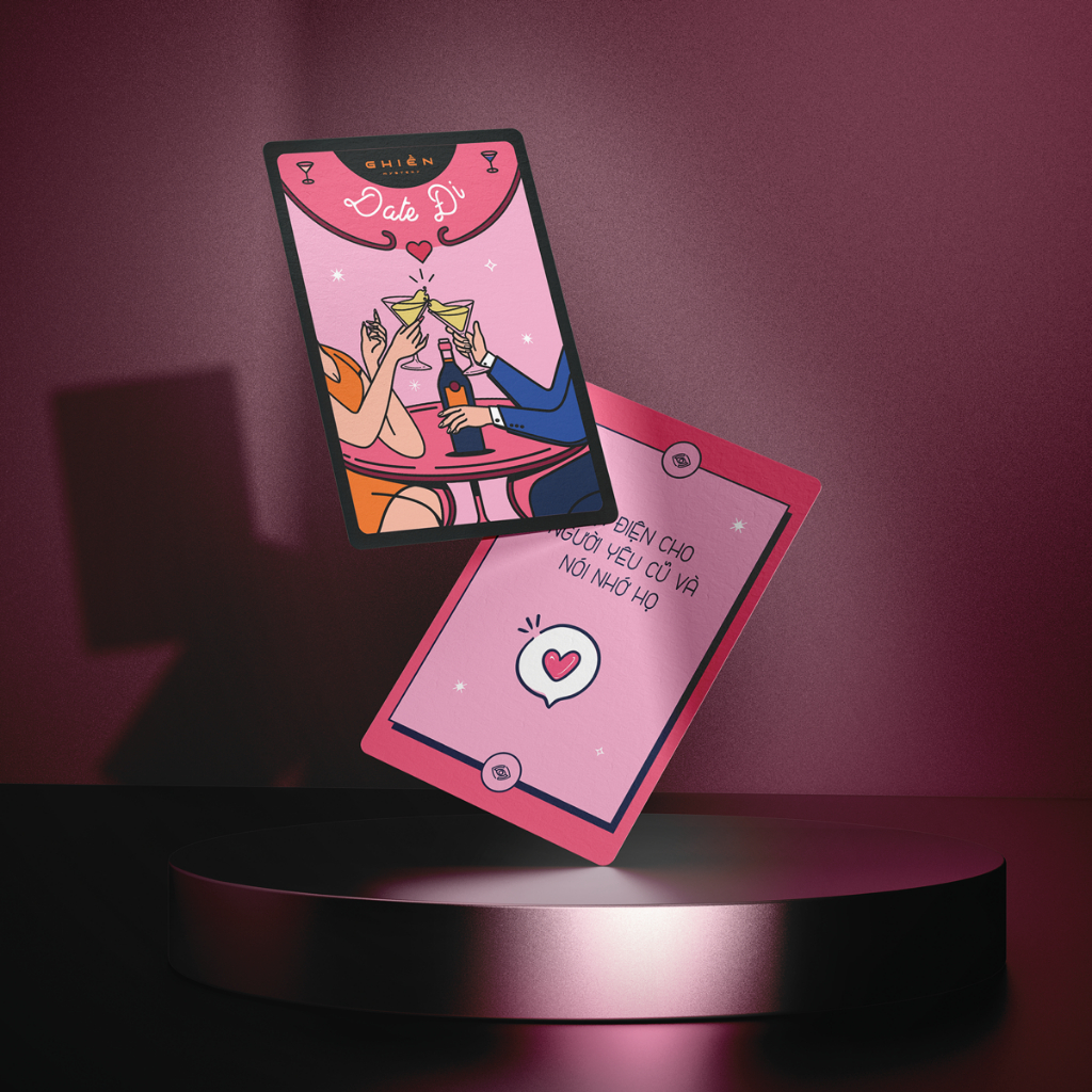 Combo thẻ tình yêu "HORNY - DATE ĐI" - Drinking Game dành cho cặp đôi nhân đôi thú vị cho buổi hẹn hò | Ghiền Mystery