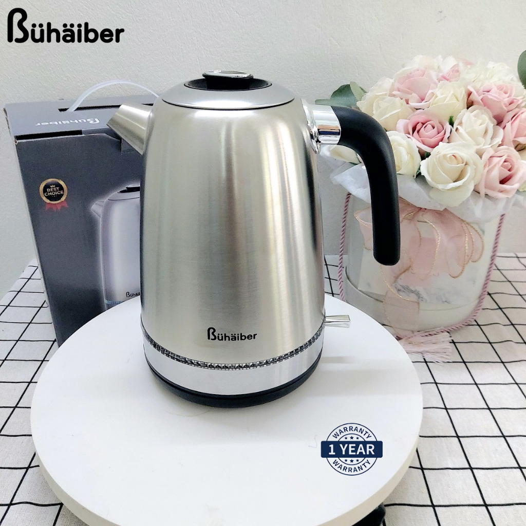 Ấm Siêu Tốc Inox Thế Hệ Mới Bühäiber 1.7L BHB0223 - Hàng Chính Hãng Bảo hành 12 Tháng