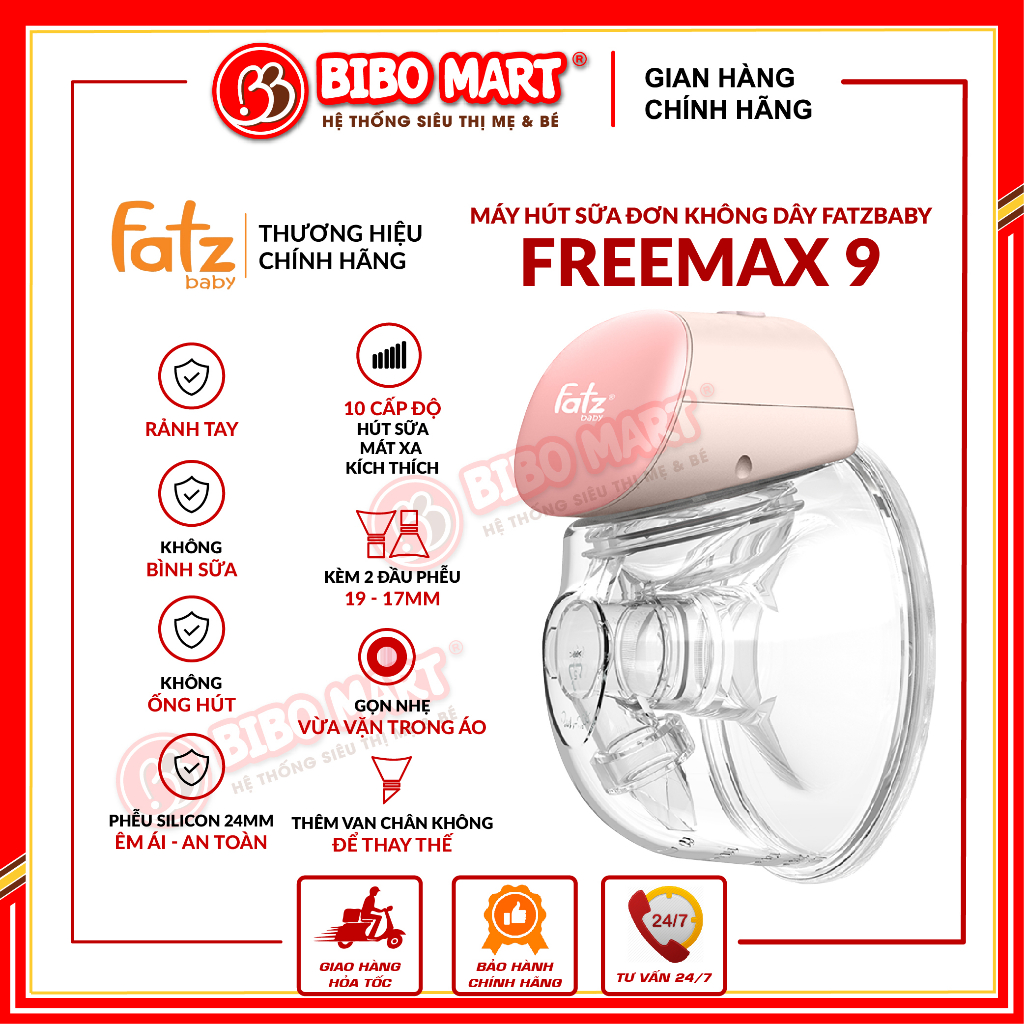 MÁY HÚT SỮA ĐƠN KHÔNG DÂY FREEMAX 7 / 8 / 9 - BẢO HÀNH 12 THÁNG CHÍNH HÃNG