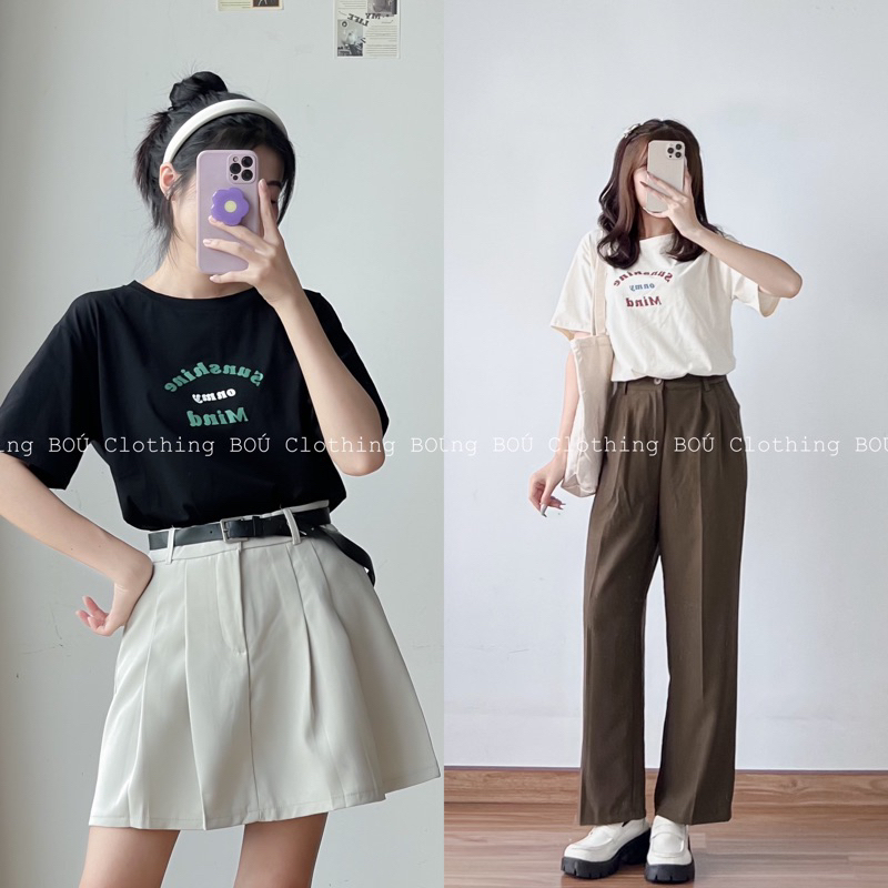 Áo thun SUNSHINE onmy MINE năng động, trẻ trung BOÚ Clothing (ảnh thật)