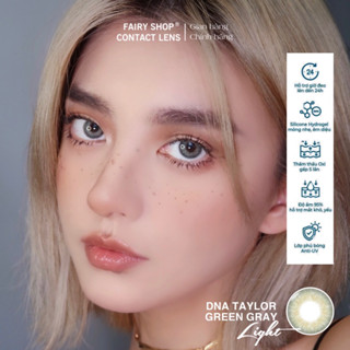 Kính Áp Tròng DNA TAYLOR GREEN GRAY light 14.0mm - Kính Áp Tròng FAIRY SHOP CONTACT LENS Độ 0 đến 6