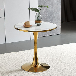 Bàn tròn Tulip Mặt Đá hoặc mica Chân Sắt Mạ Vàng