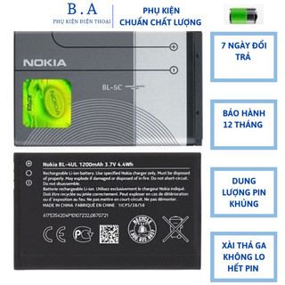 Pin nokia Bl 5C, BL-4UL (2 ic chống phù) Cho Các Dòng Điện Thoại Nokia 1280,1202, 105, 110i, 230...