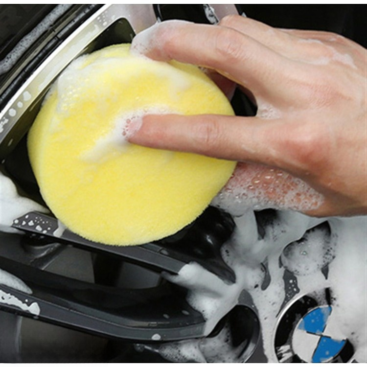 Mút xốp bọt biển đánh bóng sơn ô tô xe máy chuyên dụng hình tròn kích thước 10cm x 3cm - MX01