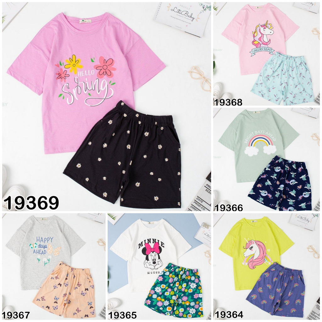Bộ ngắn đại Bigbaby chất thun cotton mềm thoáng họa tiết disney đáng yêu cho bé 26-55kg